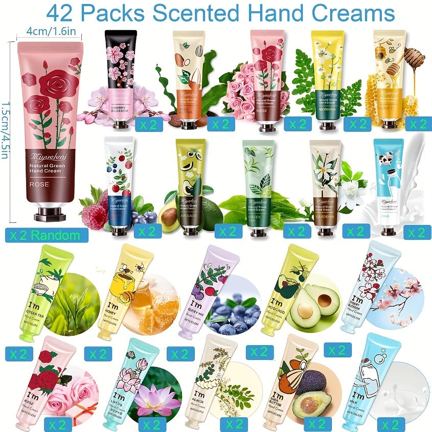 42 Plant Fragrance Hand Cream Set Mini Hand Lotion Bulk For Women