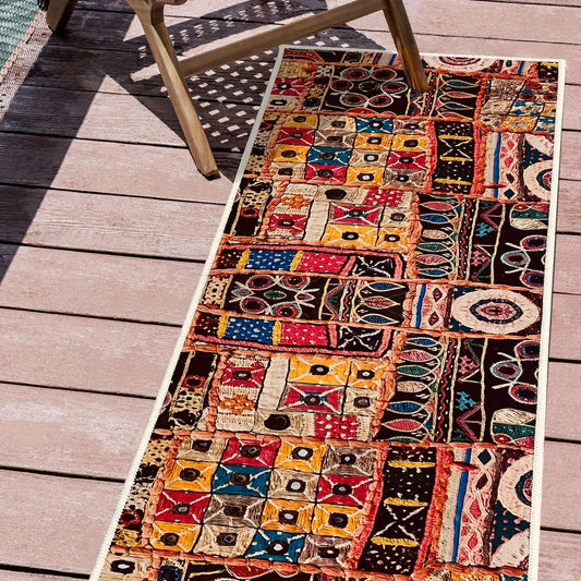 Vintage Persian Area Rug for Home Decor - Printed Retro Decor Mat