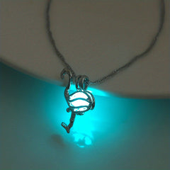 Moon Pendant Necklace Glowing Night Adjustable Neck Chain Women Party Clothing