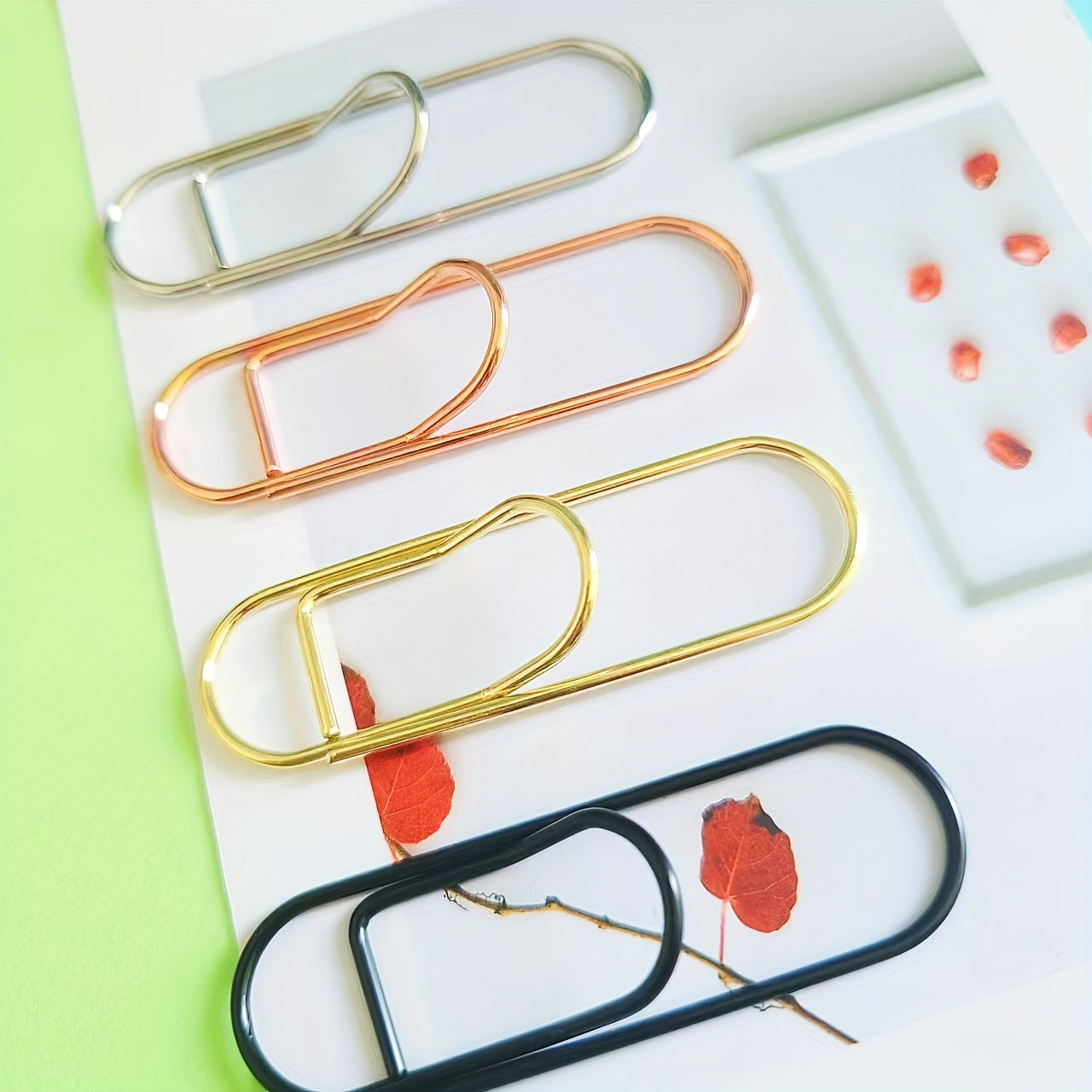 4pcs Metal Pen Clips Bookmark for Notebooks Paper Clip Stationery Tool