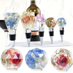 10PCS Epoxy Resin Wine Cork Stopper Silicone Mold Set
