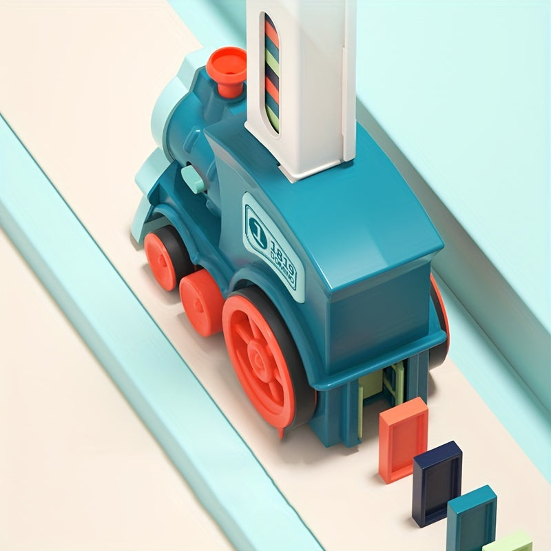 Domino Train Toy Set Automatic Domino Building And Stacking Toys