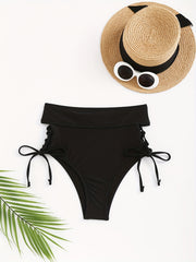 Sexy Criss Cross Strap Tie Side Bikini Bottom
