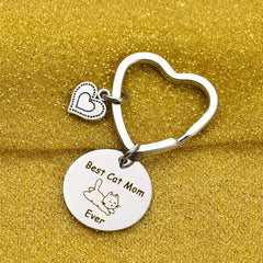 Cat Mom Ever Heart Decor Gift Pet Lover Memorial Gift