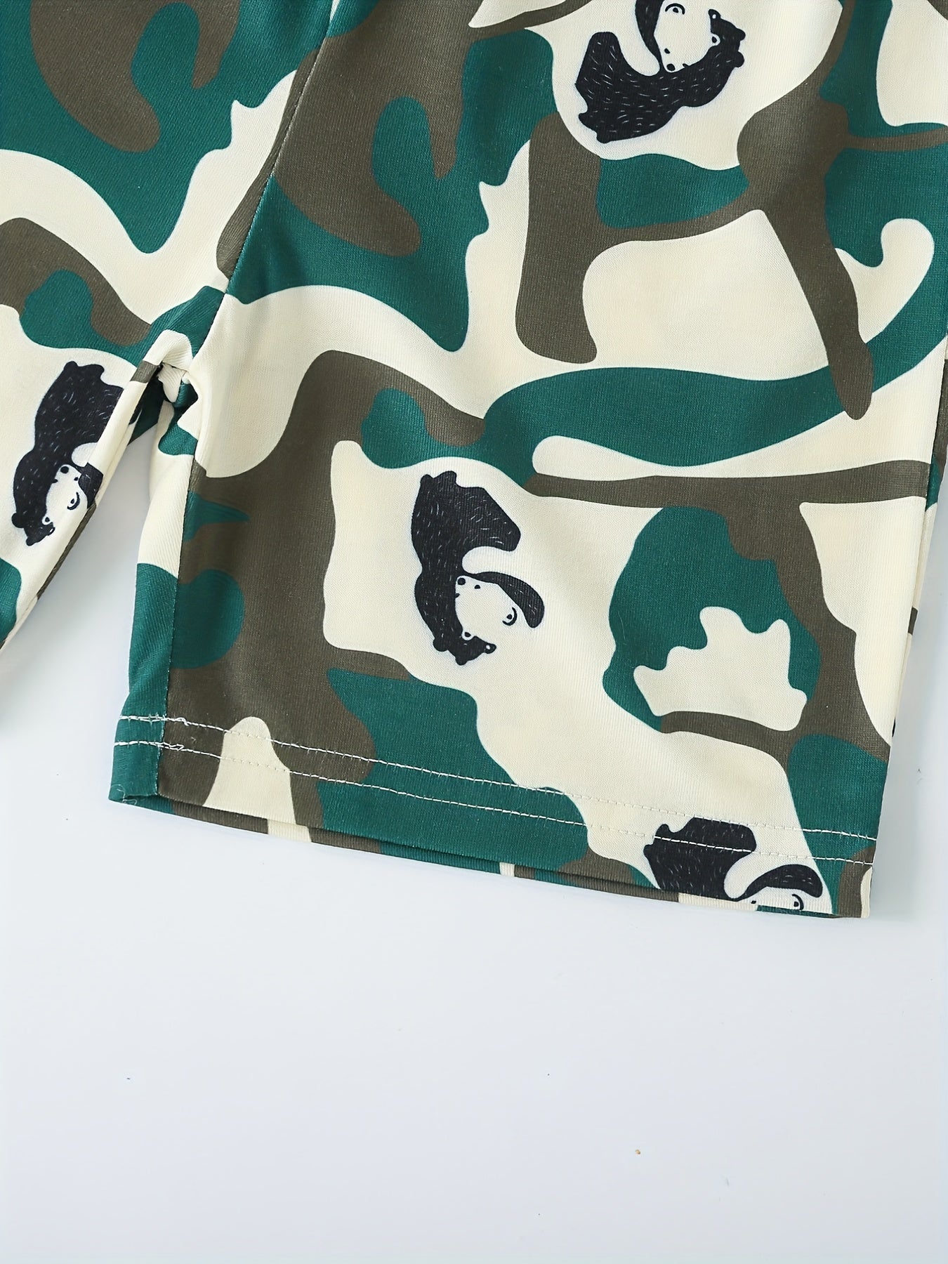Boys Teen Casual T Shirt & Camouflage Shorts Set for Summer