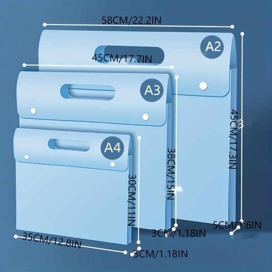Colorful Transparent File Folder A2 A3 A4 Plastic Portable Folder