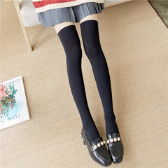 Solid Thigh High Socks Over The Knee Stockings