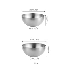 1pc Stainless Steel Bowl Salad Soup Grain Bowl