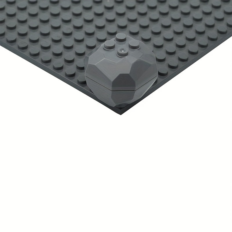 Dark Grey Rock Building Blocks 4x4 Octagonal Giant Stone Scene