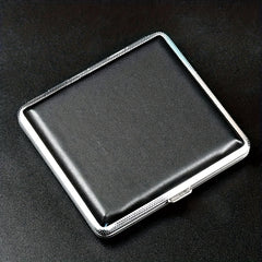 Portable Leather Cigarette Box 20pcs Snap Button Cigarette Storage Box