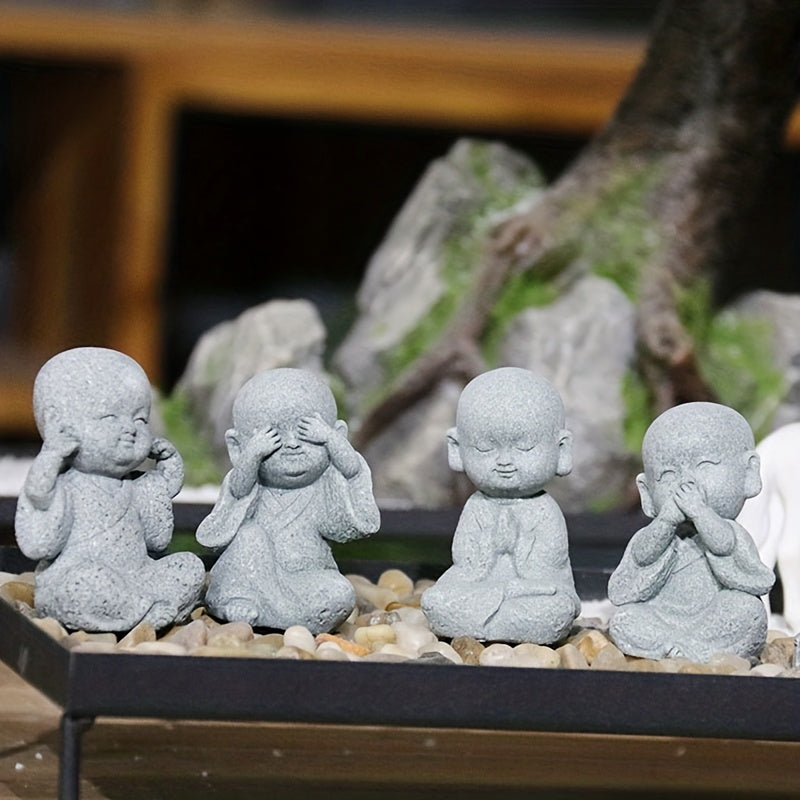 Aquarium Decor Little Monk Landscape Ornament For Gardening