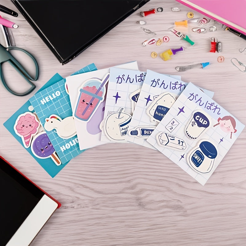 Cartoon Shape Message Stickers - 60 Pieces