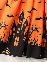 Castle Princess Girls Halloween Dress Long Sleeve Ca