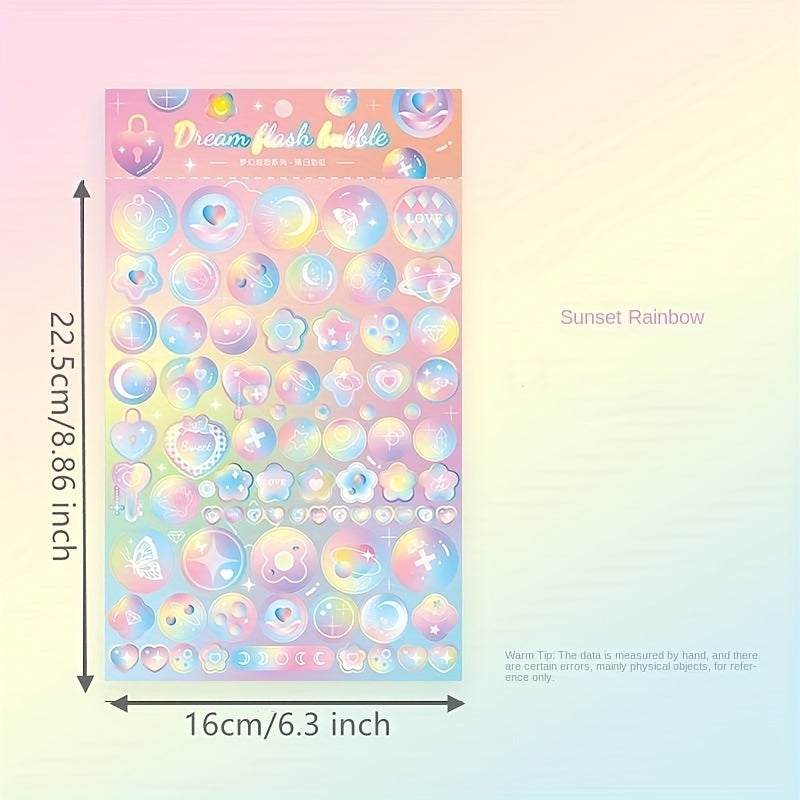 DIY Bubble Guka Sticker Bottoming Journal Stickers