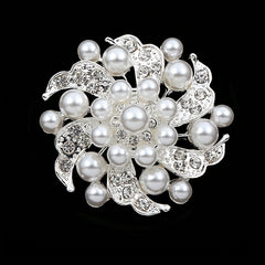 Artificial Diamond Pearl Brooch Suit Sweater Decoration Jewelry