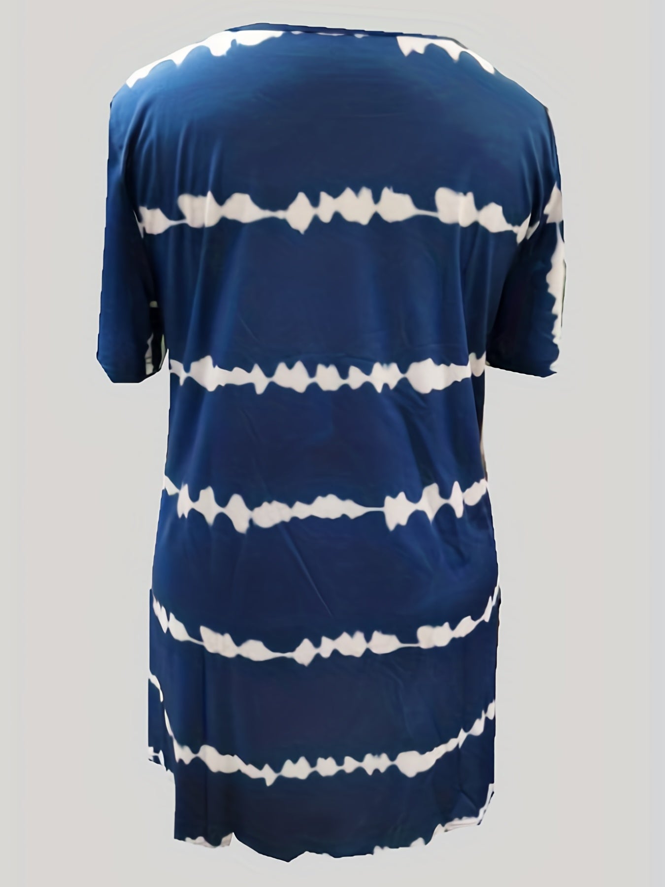  Women's Striped Short Sleeve Tee Dress