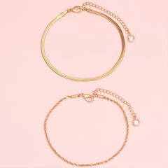 Temperament Chain Anklet Set Dainty Layered Adjustable Foot Chain