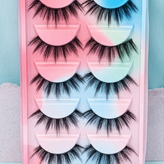 5 Pairs Long Voluminous 3D Mink False Eyelashes
