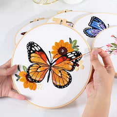 Butterfly Embroidery Kit DIY 3D Cross Stitch Handicraft Set