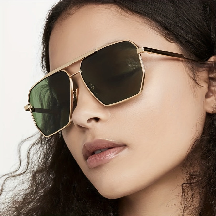 Top Bar Sunglasses Tinted Metal Glasses UV400