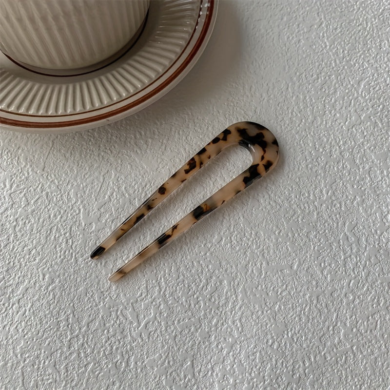 Vintage Acetate U Shape Hair Fork Gradient Hair Stick