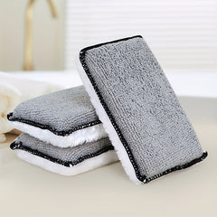 Car Interior Microfiber Sponge 6pcs Double Sided Stain Cleaning Scrub Sponge