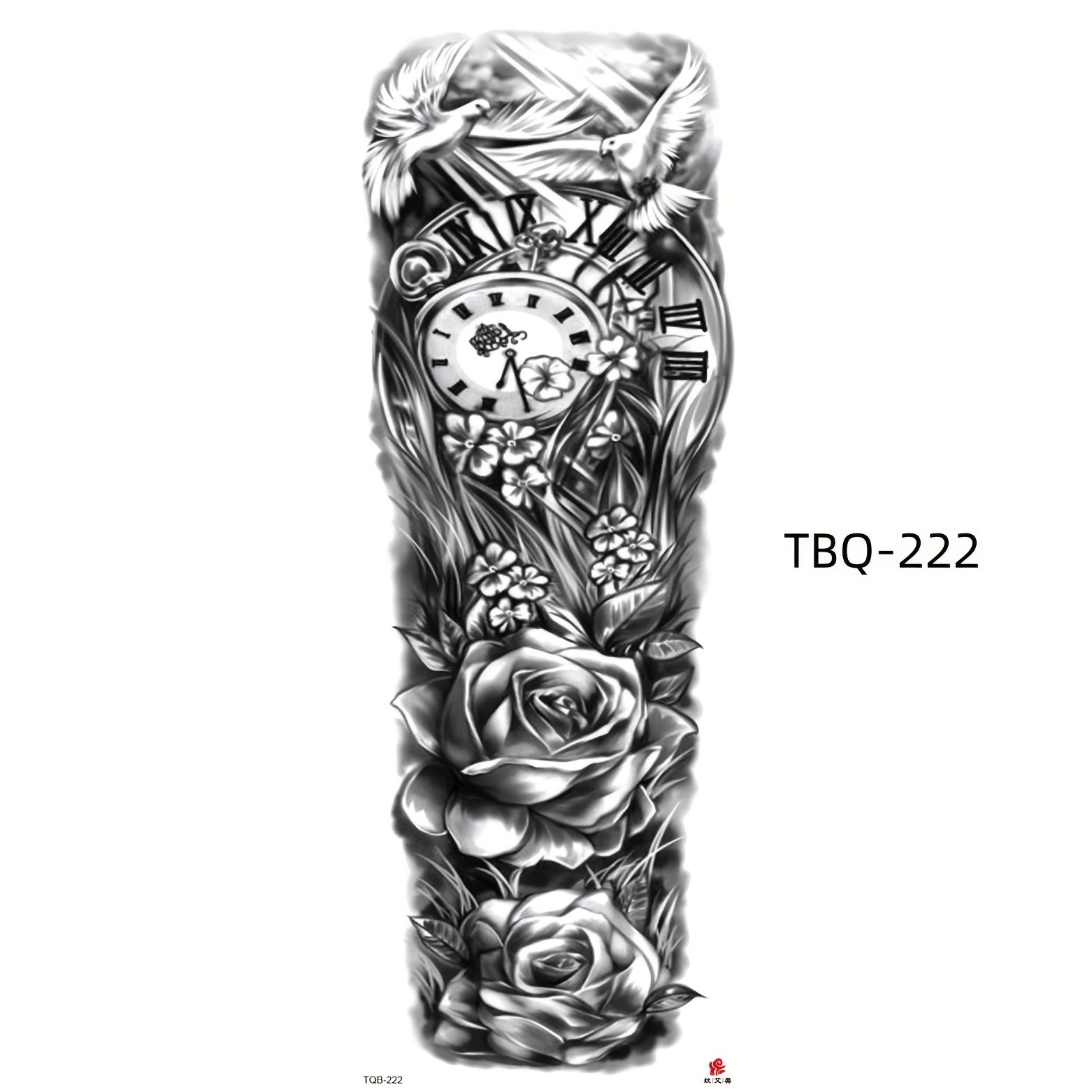 Ghost Flowers Skull Street Style Tattoo Stickers Waterproof