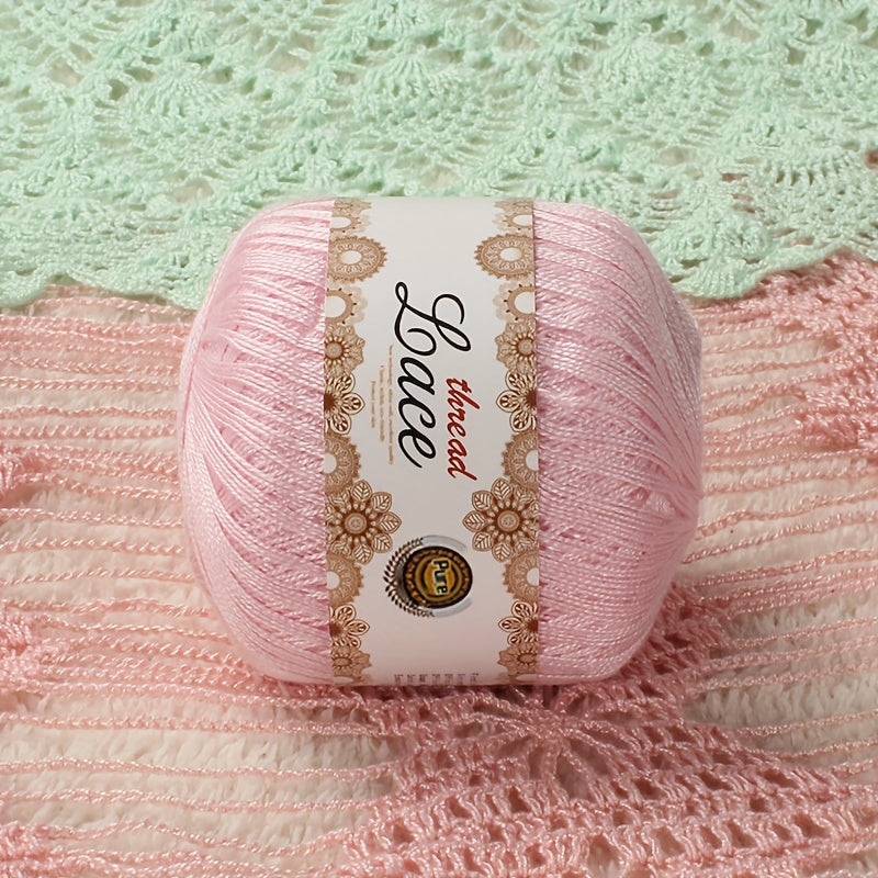 4pcs No 8 Pearl Lace Thread Diy Crochet Silk Cotton Linen Bright Silk Thread