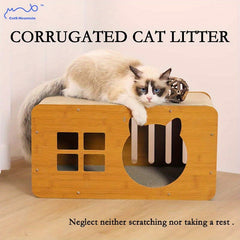 Interactive Cat Toy & Scratcher Bed Keeps Cat Entertained