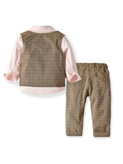 Baby Toddler Boys Gentleman Bowtie Outfits Long Sleeve Suit