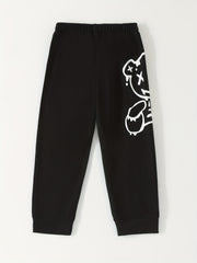 Boy's Bear Print Stretch Pants for Spring and Fall