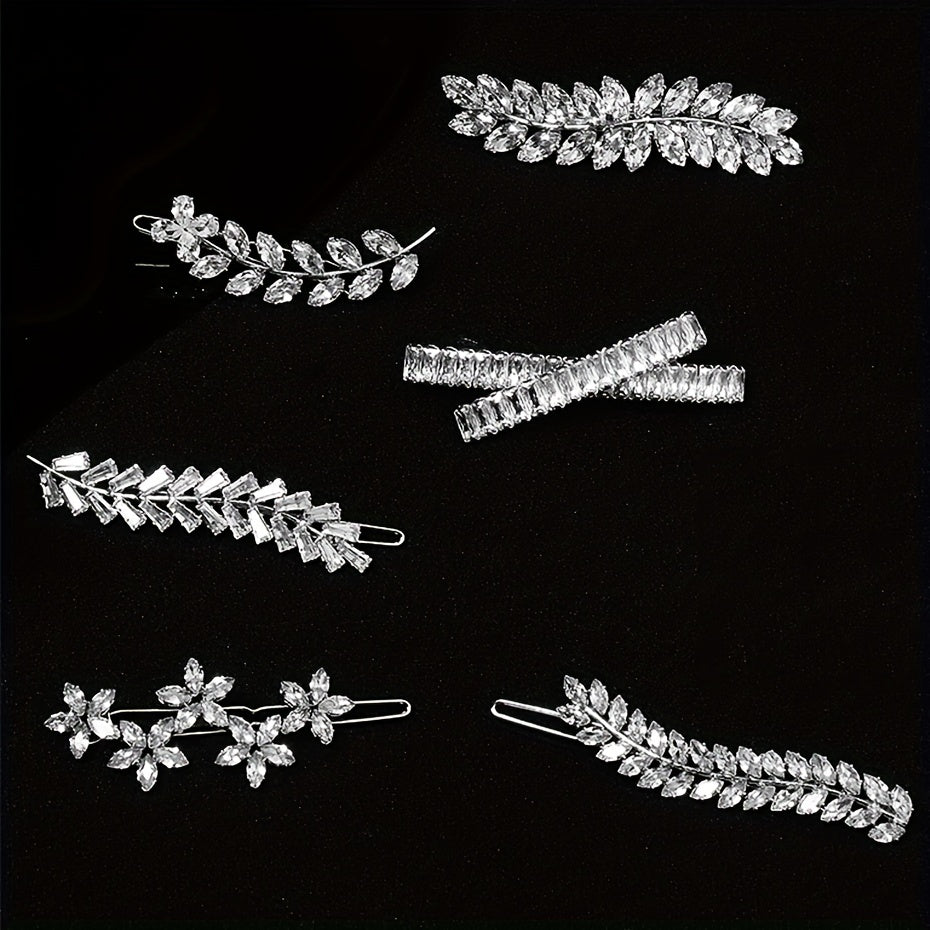 Crystal Zircon Hairpin Metal Clip Women's Hair Accessory