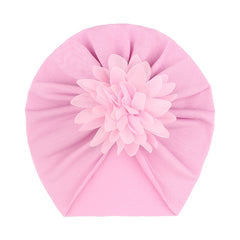 Chiffon Flower Baby Headscarf and Hat