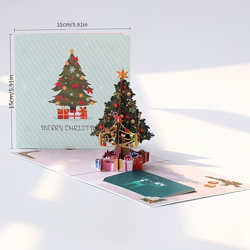 3D Pop Up Card Colorful Christmas Tree Merry Christmas Greeting Card