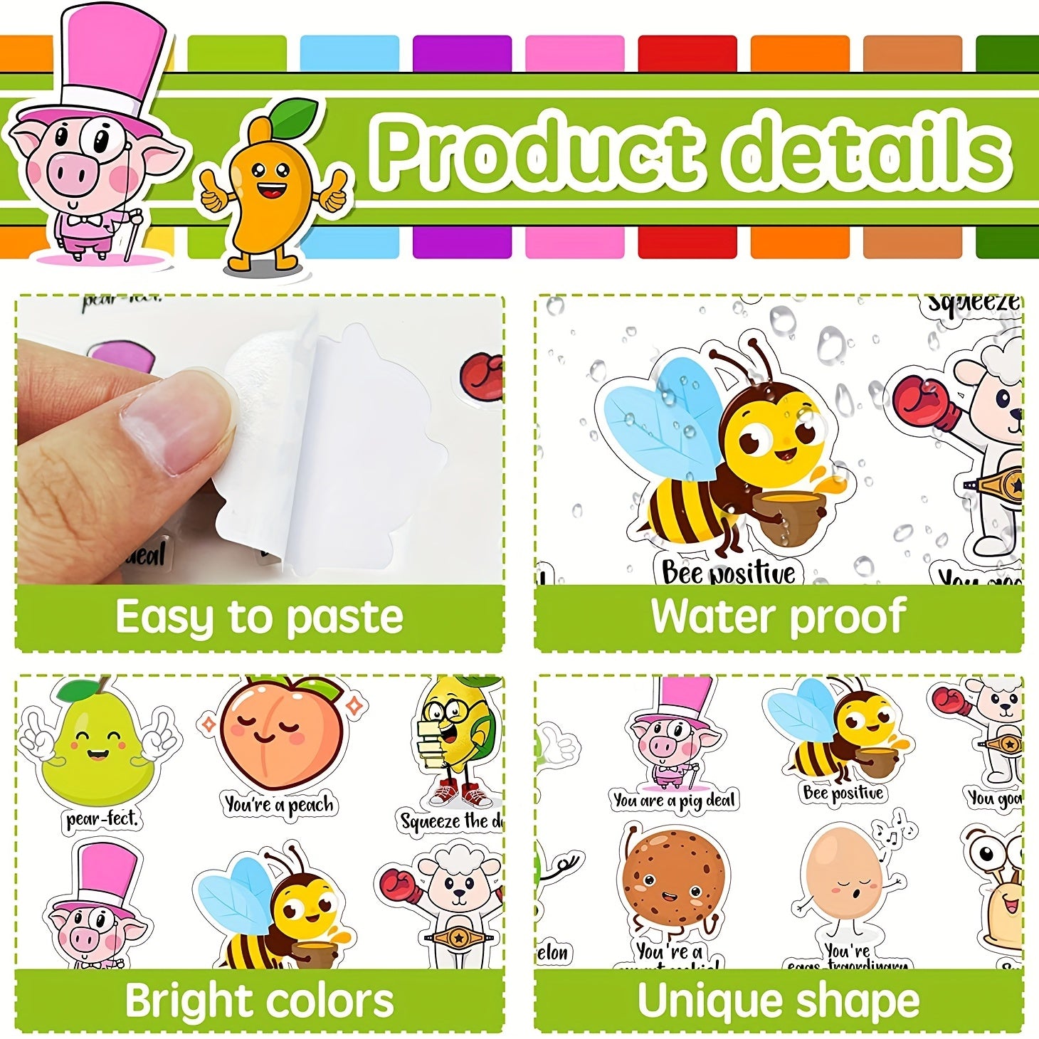 200PCS Rewards Stickers Punny Motivational Sti...