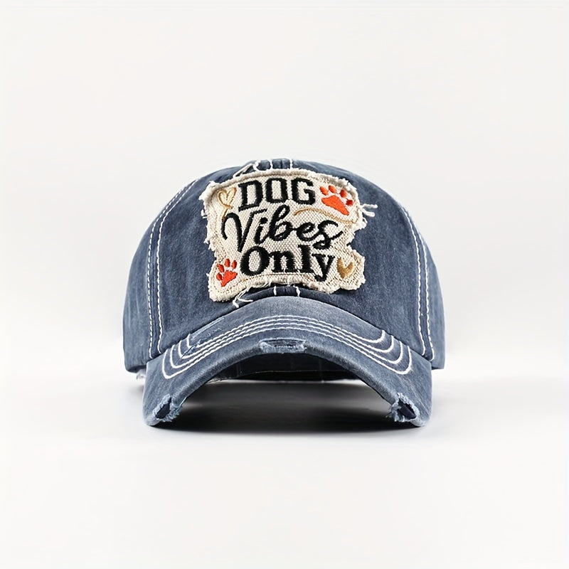 Denim Distressed Sunshade Baseball Cap