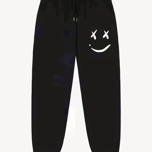 Grimace Pattern Men's Active Pants Drawstring Stretch Trousers