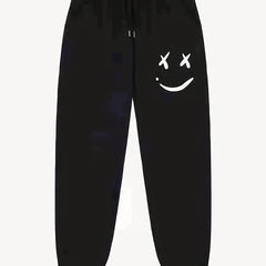 Grimace Pattern Men's Active Pants Drawstring Stretch Trousers