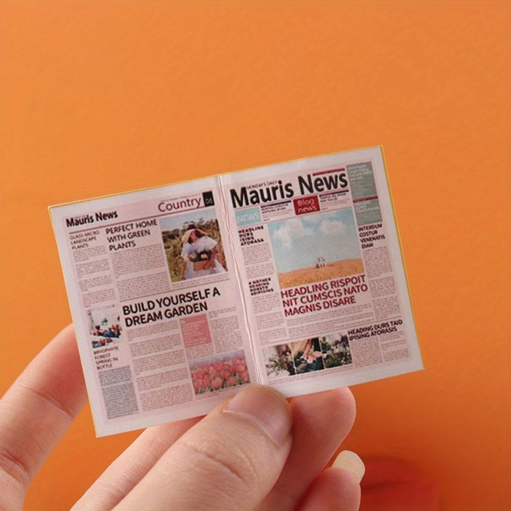 Colorful Mini Food Toy Newspaper DIY Accessories