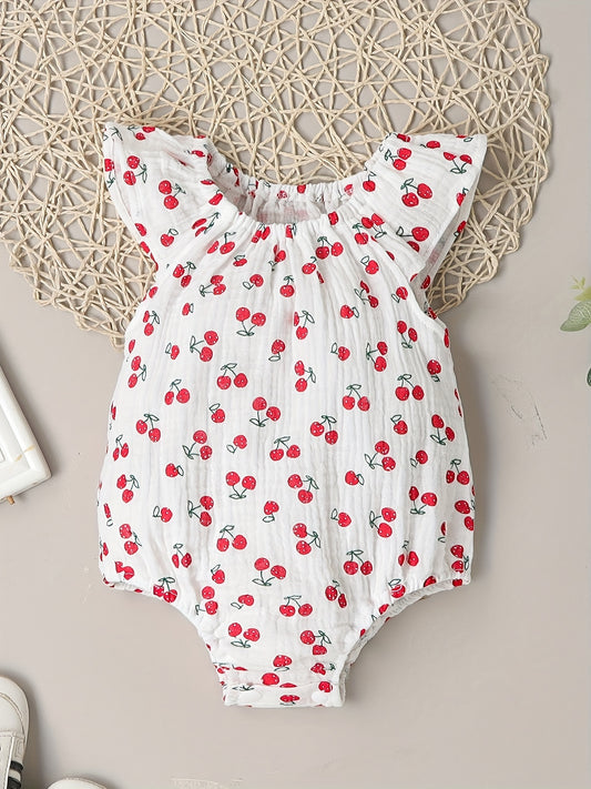 Cute Baby Girl Onesies Assorted Fly Sleeve Designs
