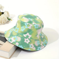 Star Print Bucket Hat Unisex Couple Style Hat