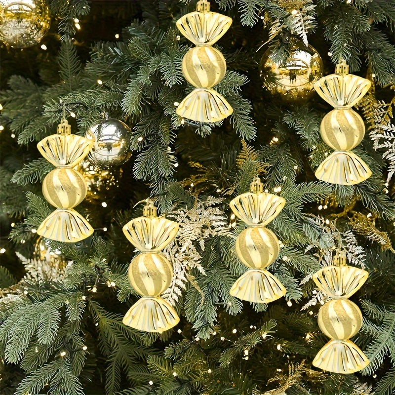 5pcs Christmas Tree Pendant Candy Shape Family Party Decoration