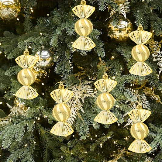 5pcs Christmas Tree Pendant Candy Shape Family Party Decoration