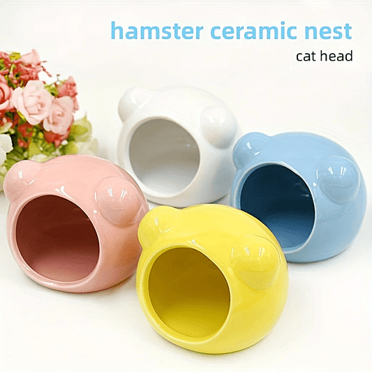 Ceramic Pet Water Dispenser and Hideout Hut Automatic Drinking Fountain