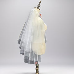 Romantic Bridal Veil with Floral Embellishments for Weddings