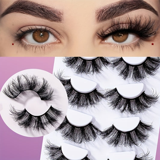6D Cross Style Messy False Eyelashes Fluffy Wispy Curly Makeup Lashes Extension