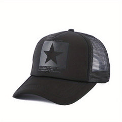 5 Pointed Star Graphic Mesh Baseball Cap Summer Caps