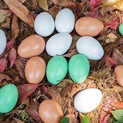 Wooden Simulated Three Eggs Solid Wood Duck Egg Hand Painted Graffiti Easter Egg