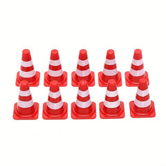 10 Mini Plastic Traffic Cones for Sports Training and Party Supplies