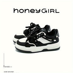 Thick Sole Heighten Sneakers Faux Leather Chunky Shoes